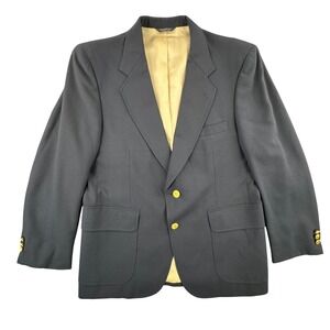 Kuppenheimer Sportsman Collection Mens Navy Blue Blazer Gold Buttons Made in USA